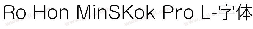 Ro Hon MinSKok Pro L字体转换